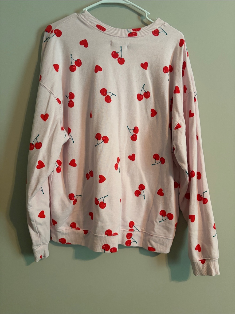 Grayson Threads Pink Sweater with Red Cherry Motif - Picture 2 of 7
